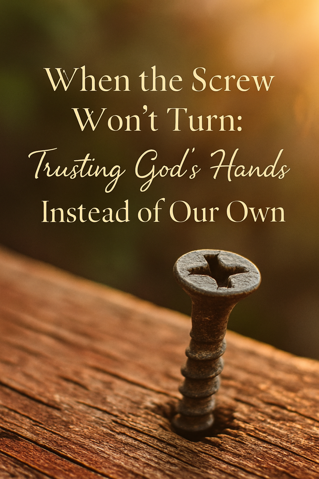 When the Screw Won’t Turn: Trusting God’s Hands Instead of Our Own